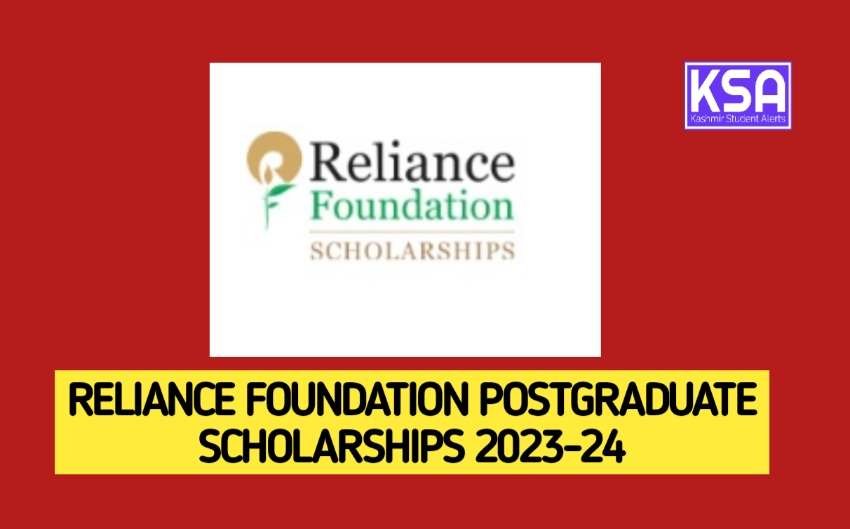 Reliance Foundation Postgraduate Scholarships