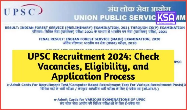 UPSC Recruitment 2024 Vacancies, Eligibility, and Application Process