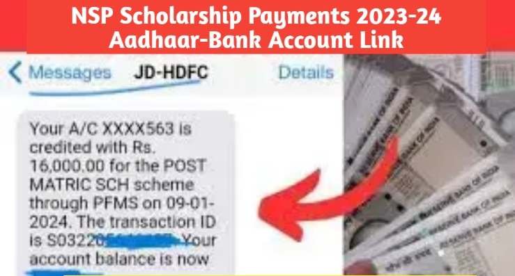NSP Scholarship Payment credit Update, check amount not credited bank Status, reason, solution