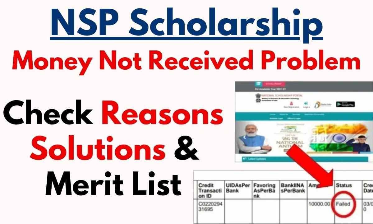 NSP Scholarship Payment Not Credited Reasons, Solution, Know Here