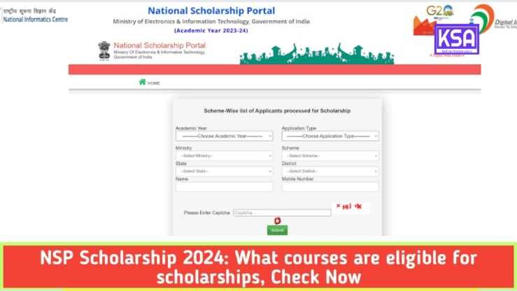 NSP Scholarship 2024: What courses are eligible for scholarships, Check Now